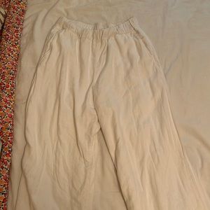 Abercrombie white linen pants